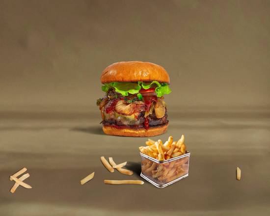 Order Texas Classic Burger (BBQ Burger) food online from Bun In A Million store, Dallas on bringmethat.com