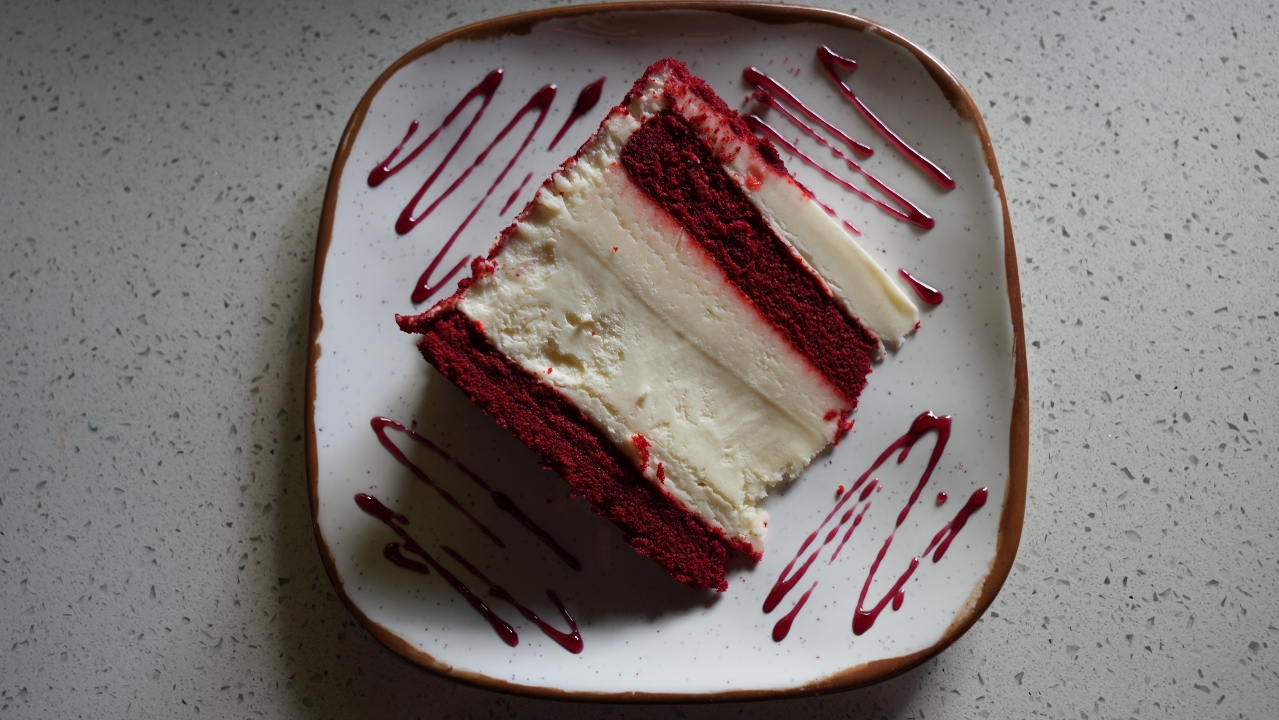 Order Red Velvet Cheesecake food online from The Olive Restaurant store, Sewell on bringmethat.com
