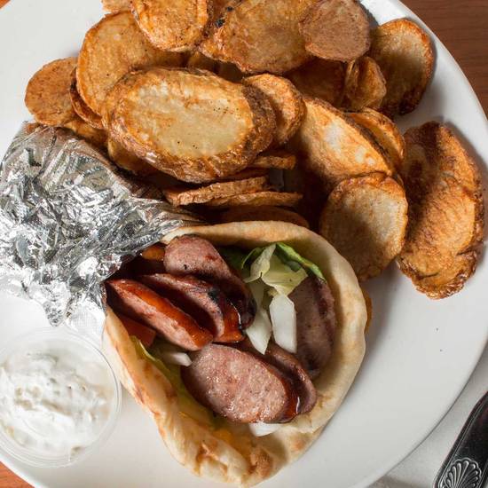 Order Sausage Gyro Combo food online from Auburn Cafe store, Ecorse on bringmethat.com