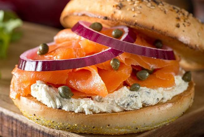 Order Lox & Cream Cheese Sandwich food online from Bagel Toasterie store, Commack on bringmethat.com
