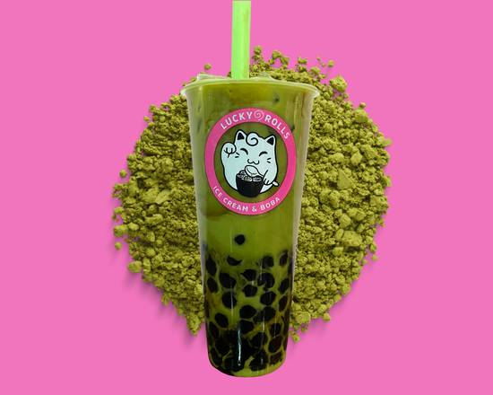 Order Matcha Boba Milk Tea food online from Lucky Rolls Cafe store, Englewood on bringmethat.com