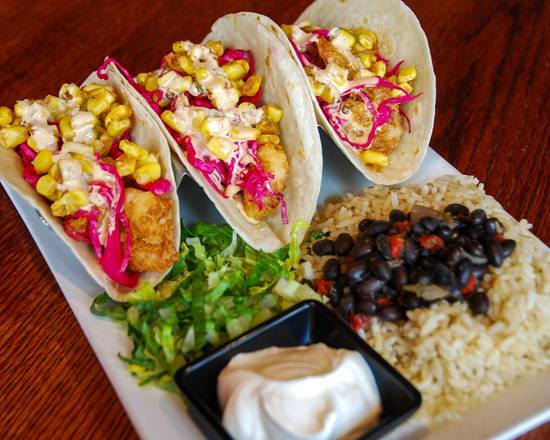 Order Crispy Shrimp  Tacos food online from Tap House Grill store, Oswego on bringmethat.com