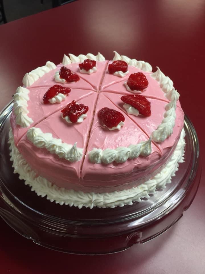 Order Strawberry Cake food online from Homestyle Grille store, Bartonville on bringmethat.com