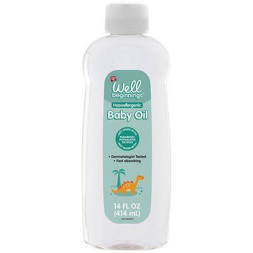 Order Well Beginnings Baby Oil - 14.0 fl oz food online from Walgreens store, Reynoldsburg on bringmethat.com