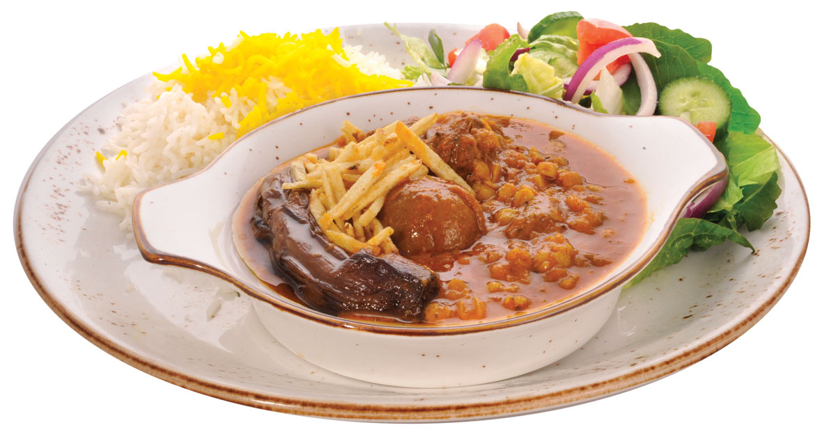 Order Gheymeh Bademjan (Eggplant stew)  food online from Bistro Kabob store, Carlsbad on bringmethat.com
