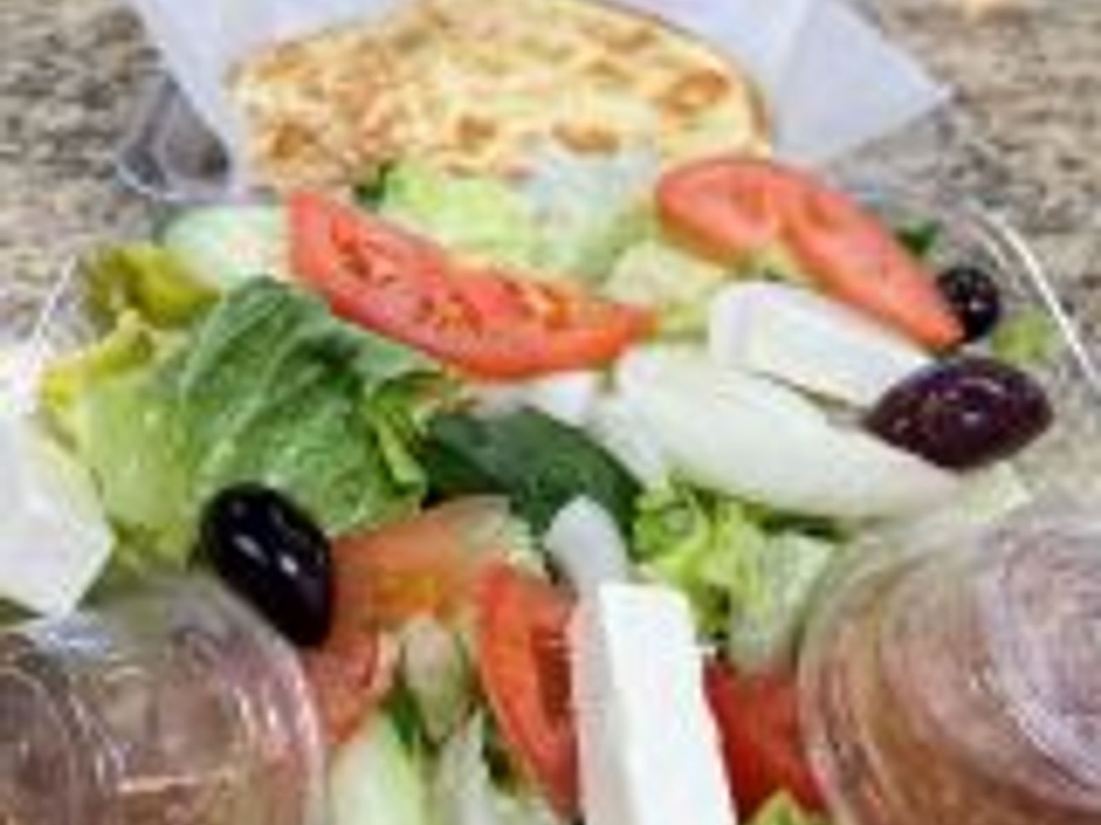 Order Greek Salad  food online from Squabs Gyros store, Melrose Park on bringmethat.com