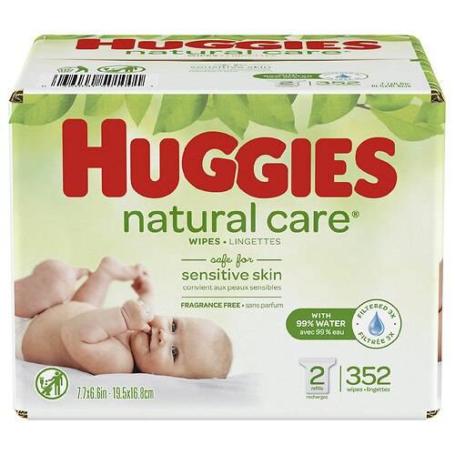 Order Huggies Natural Care Sensitive Baby Wipes Fragrance Free - 176.0 ea x 2 pack food online from Walgreens store, COLCHESTER on bringmethat.com