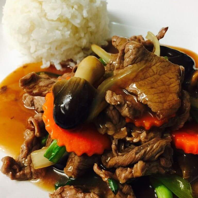 Order 50. Mongolian beef food online from Thai Silk store, Long Beach on bringmethat.com