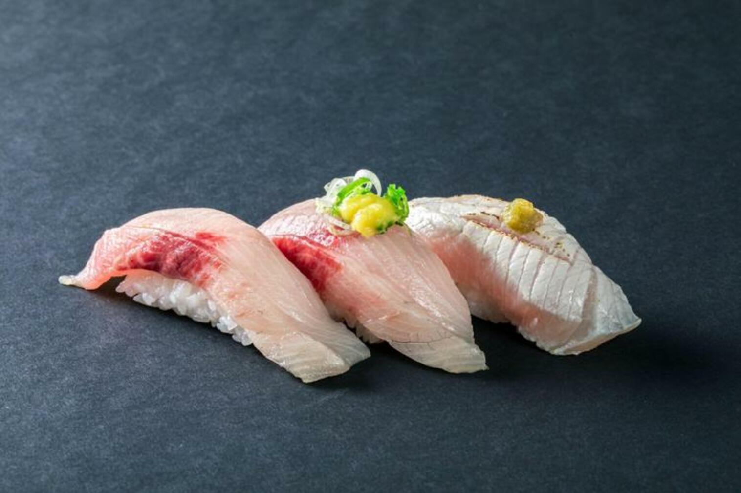 Order (b214) Yellowtail Sampler Sushi food online from Sushi Stop store, Los Angeles on bringmethat.com