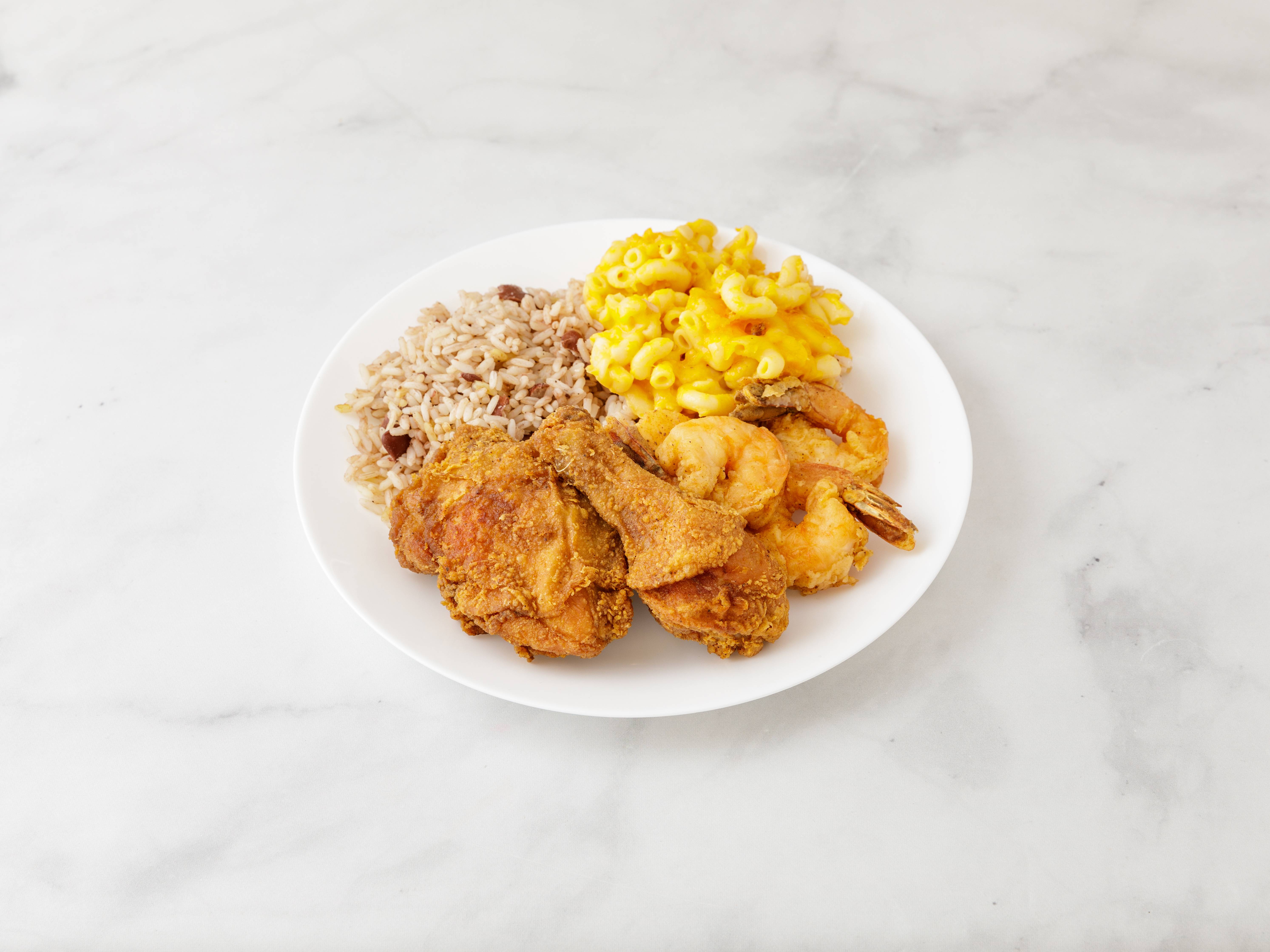 Order Chicken and Shrimps Dinner food online from Paula Soul Food Cafe store, Hackensack on bringmethat.com