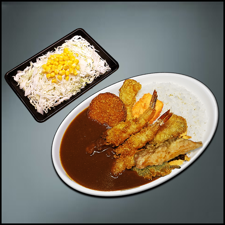 Order C4. Tempura Curry Rice food online from Hiro Ramen store, Buena Park on bringmethat.com