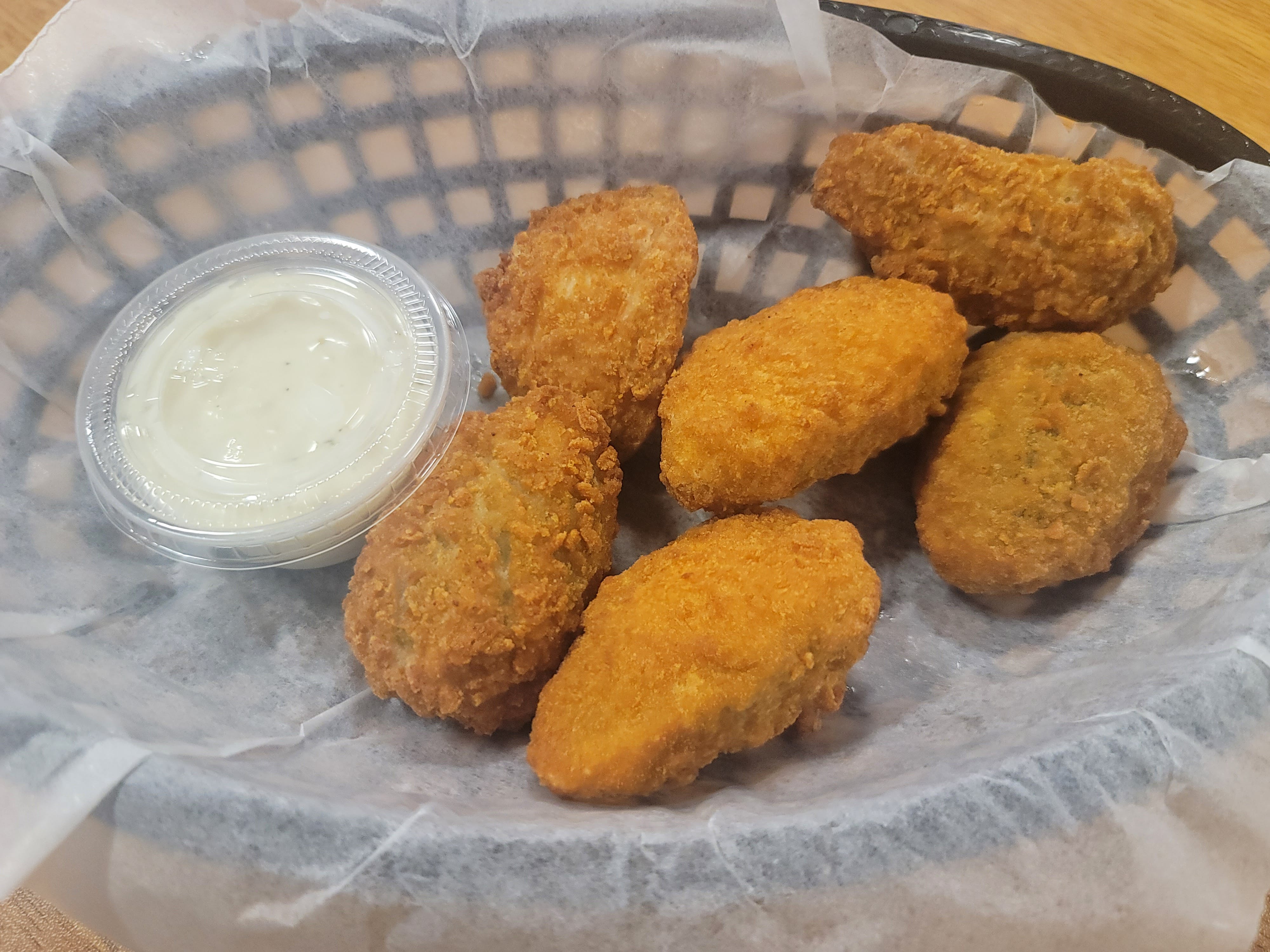 Order Jalapeno Poppers - 6 Pieces food online from Village Pizza Too store, Churchville on bringmethat.com