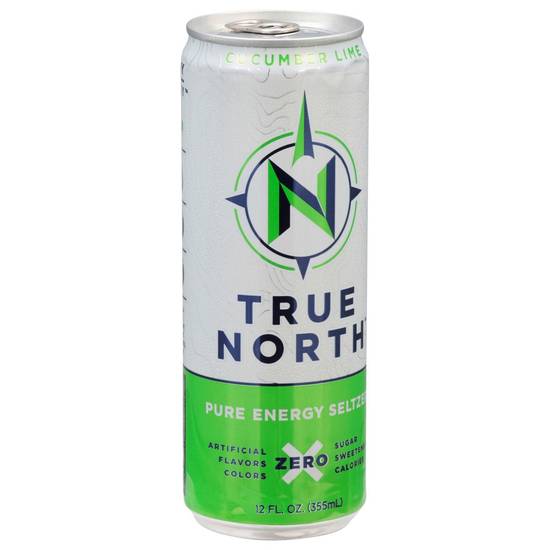 Order True North · Zero Cucumber Lime Energy Seltzer (12 fl oz) food online from Mesa Liquor store, Mesa on bringmethat.com