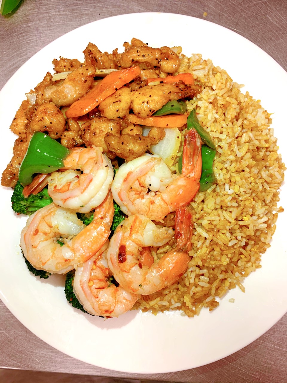 Order C. Spicy Shrimp Broccoli and Chicken Combo food online from Stir Fry 88 store, Colonial Heights on bringmethat.com