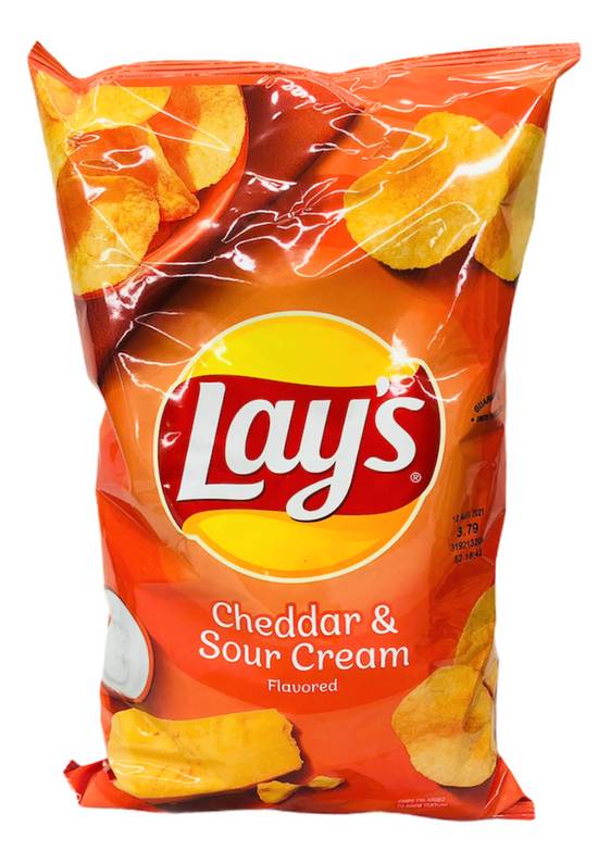 Order Lay'S Cheddar & Sour Cream Potato Chips food online from Exxon Food Mart store, Port Huron on bringmethat.com