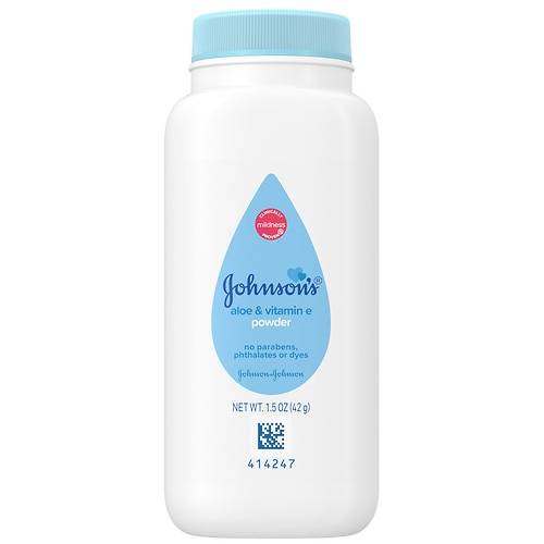 Order Johnson's Baby Baby Powder with Pure Cornstarch, Soothing Aloe & Vitamin E - 1.5 oz food online from Walgreens store, Twinsburg on bringmethat.com
