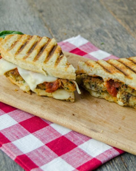 Order Eggplant Parmigiana Panini food online from Sutton cafe store, New York on bringmethat.com