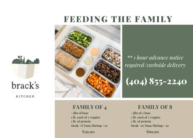 Order Family 4 food online from Brack Kitchen store, Atlanta on bringmethat.com