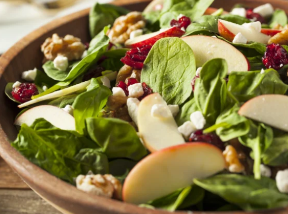 Order Apple Spinach Salad food online from Chappie Cafe store, Palatine on bringmethat.com