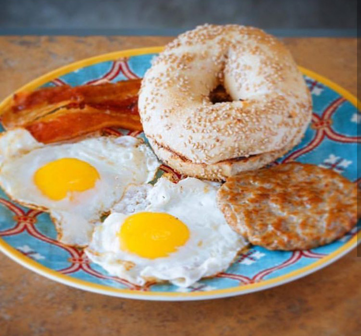 Order 2 Eggs Any Style Platter with Meat food online from Nyc Bagel & Sandwich Shop store, Greenwood Village on bringmethat.com