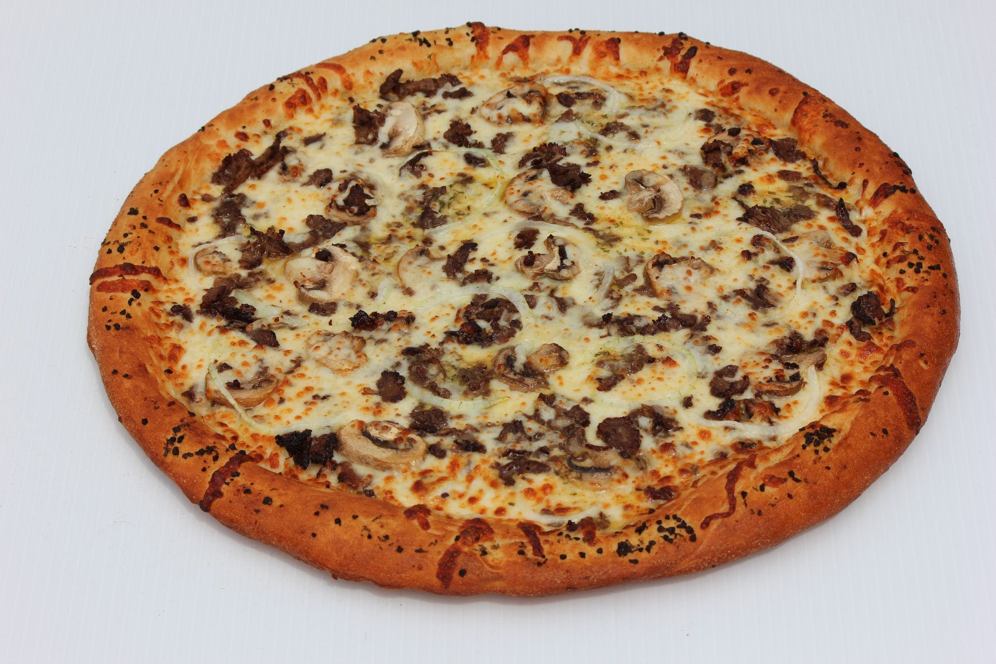 Order Chicago Steak Pizza - 8'' (4 Slices) food online from Bellacino Pizza & Grinders store, Southfield on bringmethat.com