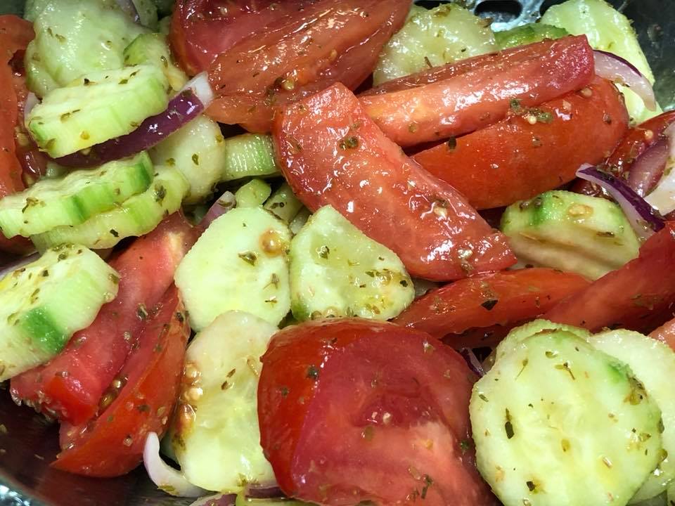 Order Tomato Cucumber Salad food online from The Original Pizza Place store, Marietta on bringmethat.com