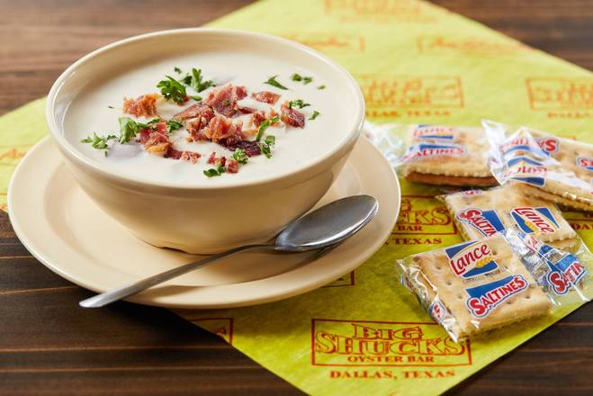 Order Maria's Clam Chowder Cup food online from Big Shucks store, Richardson on bringmethat.com