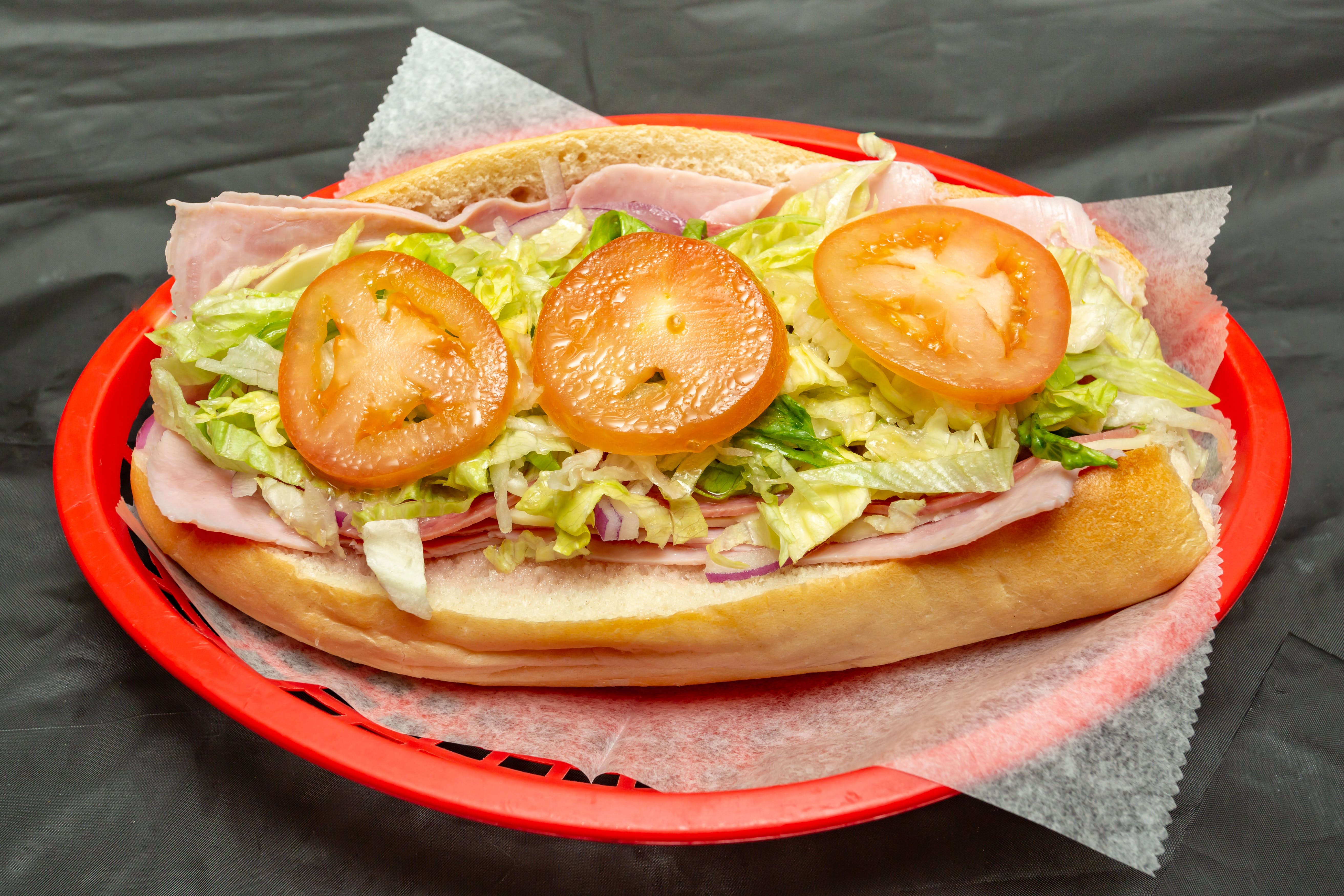 Order Italian Cold Sub - Large food online from Drake Pizza store, Allentown on bringmethat.com