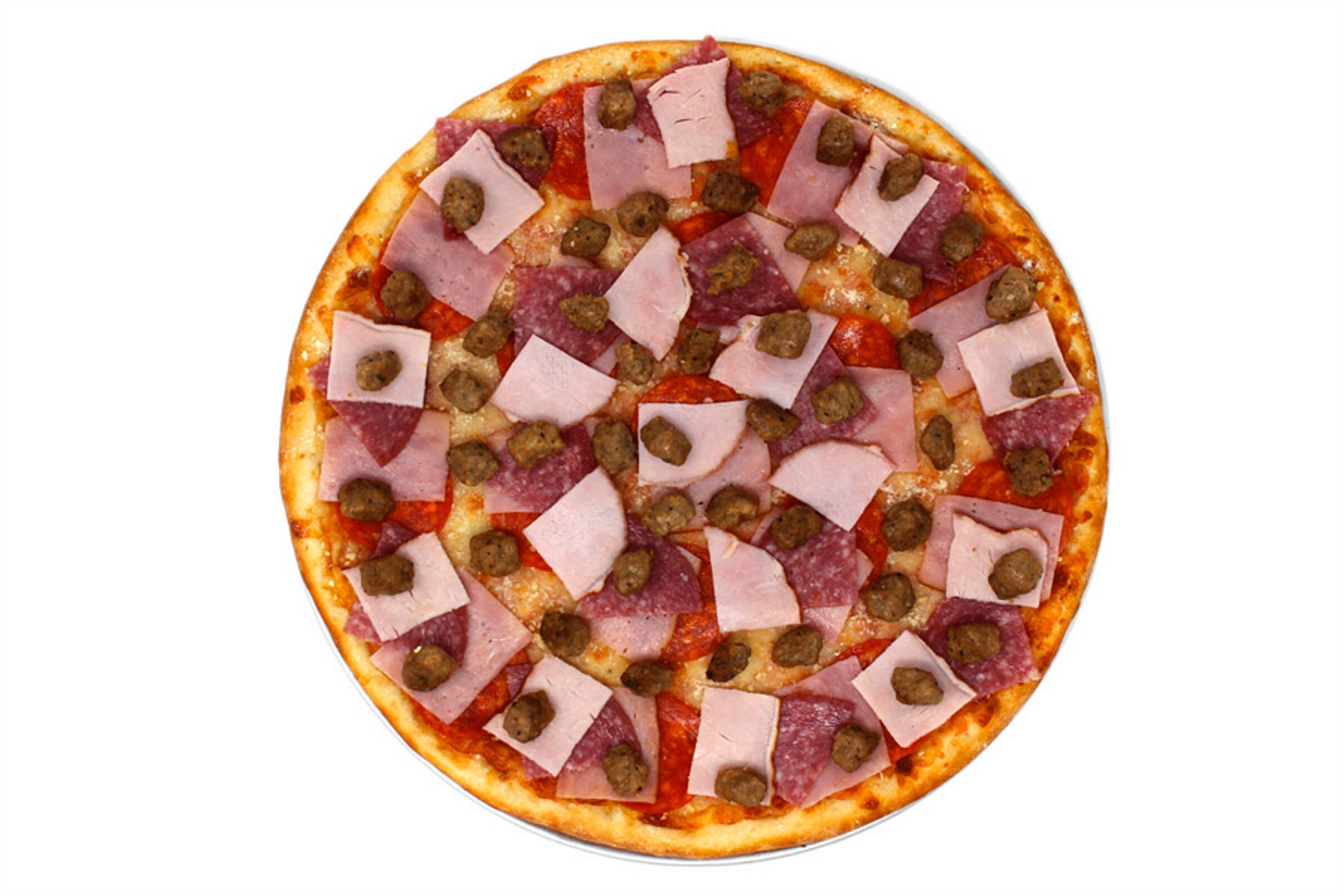 Order Meat Lovers Pizza food online from Lucky 7 pizza store, Glendale on bringmethat.com
