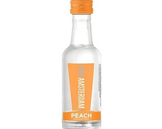 Order New Amsterdam Peach Flavored, 50mL vodka (35.0% ABV) food online from Pacific Liquor Market store, Bell Gardens on bringmethat.com