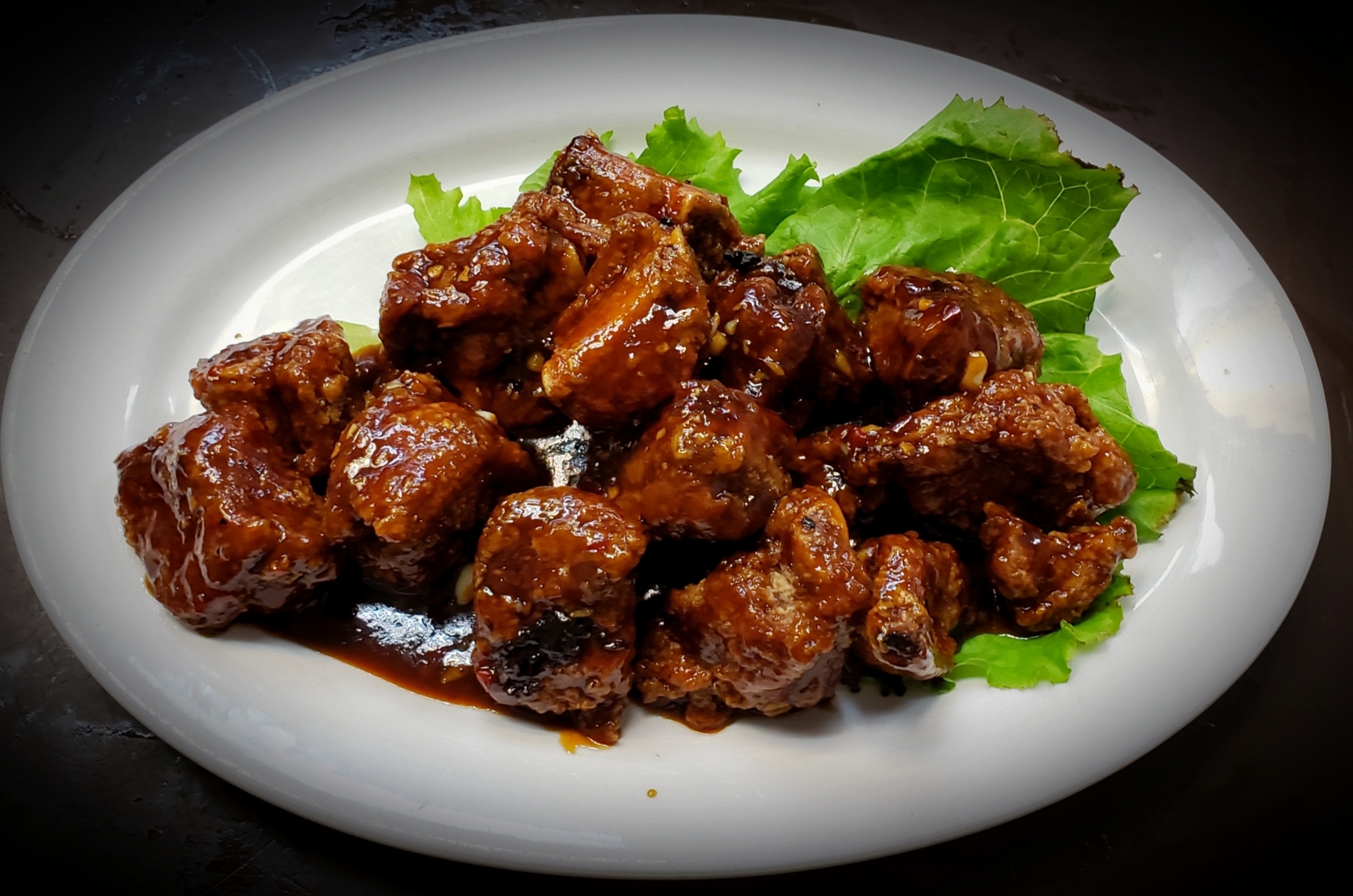 Order 402. Spicy Pork Spareribs food online from Thien Hoang Restaurant store, Portland on bringmethat.com