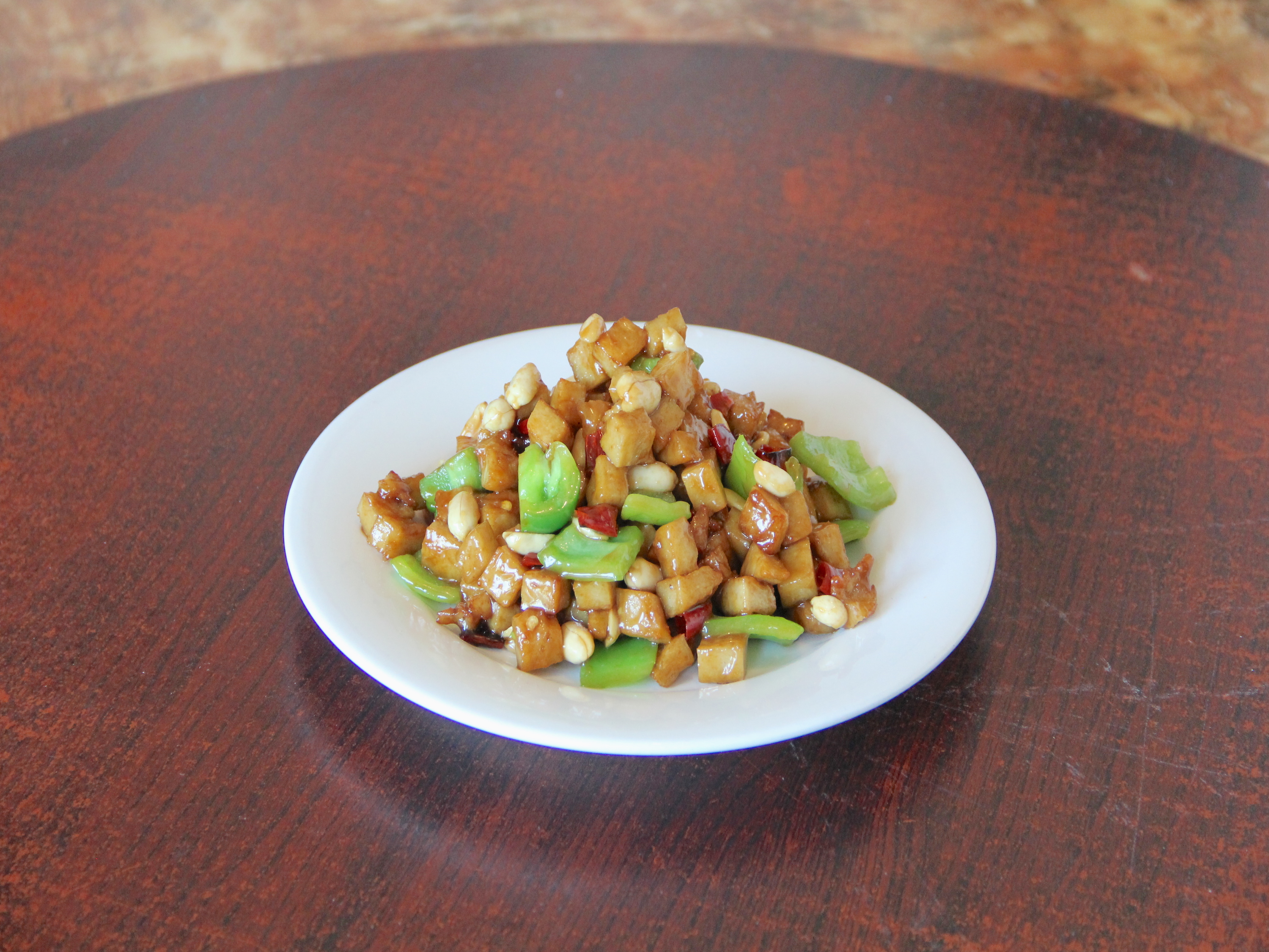 Order Veggie Kung Pao Chicken food online from House Of Fortune Vegetarian store, Chino on bringmethat.com