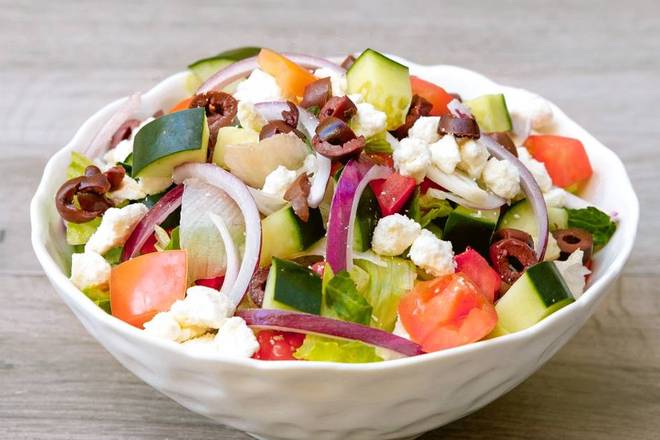 Order Side Greek Salad food online from Daphne's store, Thousand Oaks on bringmethat.com
