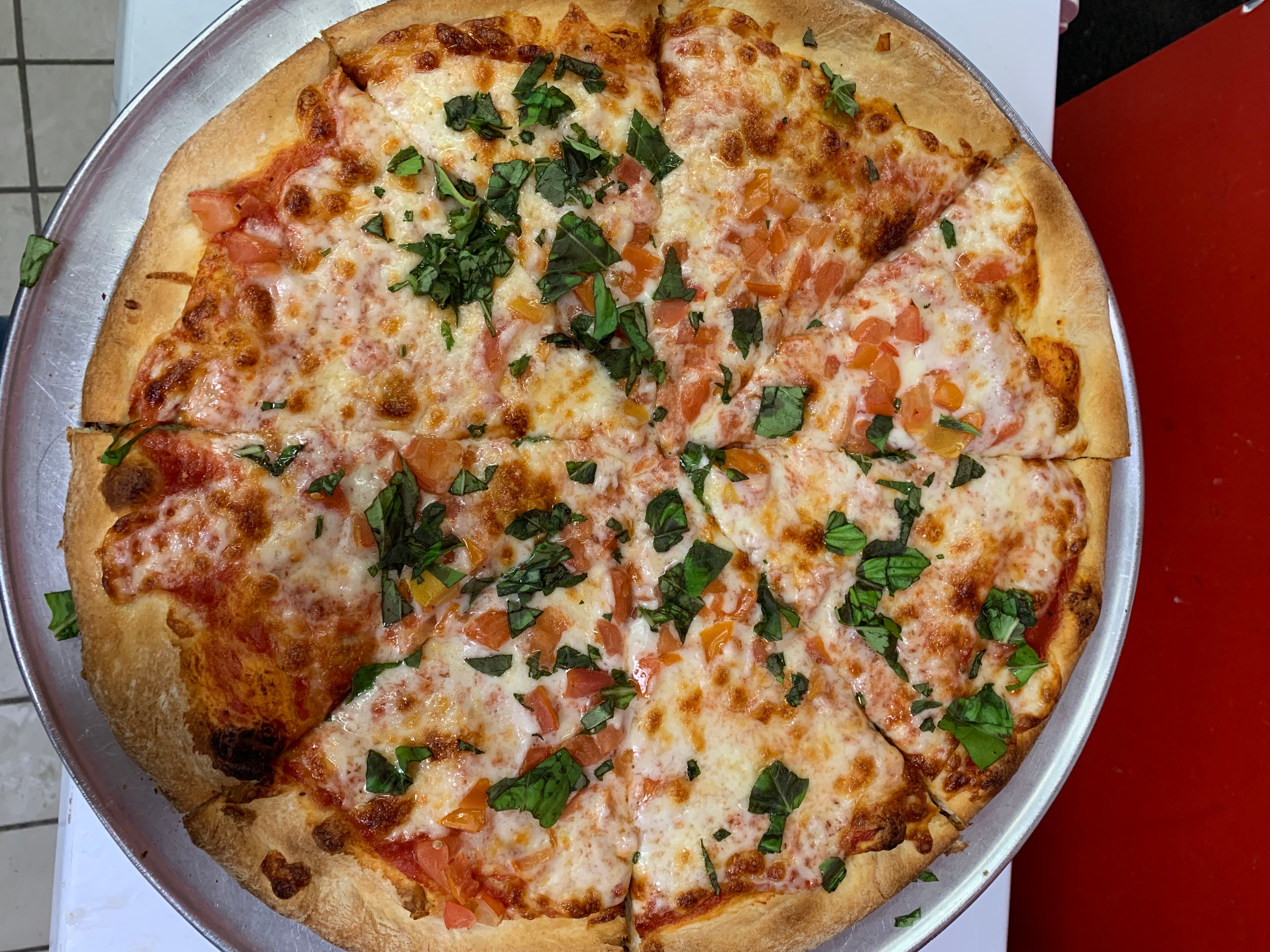 Order Margherita Pizza - 14" food online from Sals Pizza store, Suffolk on bringmethat.com