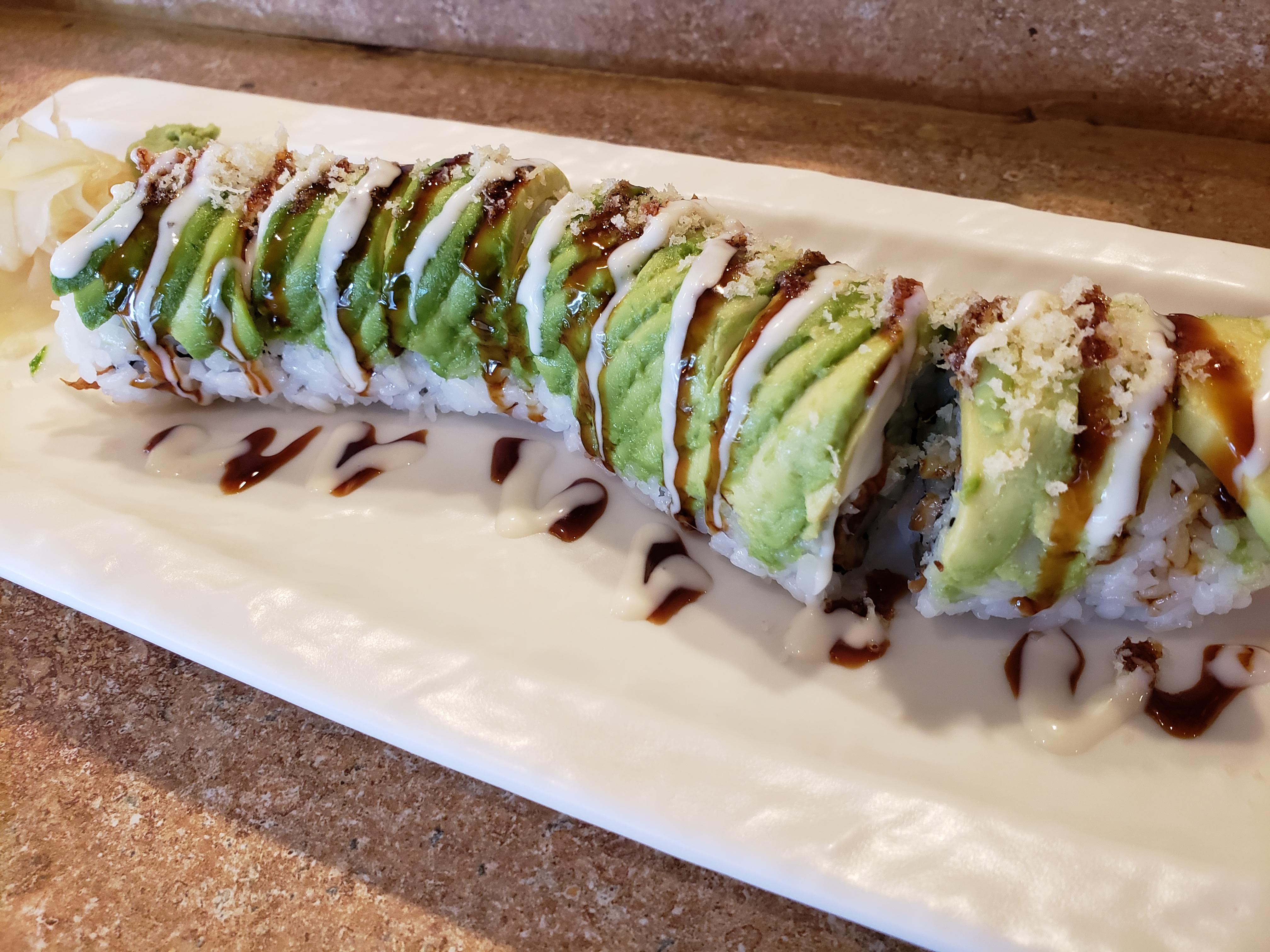 Order Caterpillar Special Roll food online from Nikko Sushi store, Arlington Heights on bringmethat.com