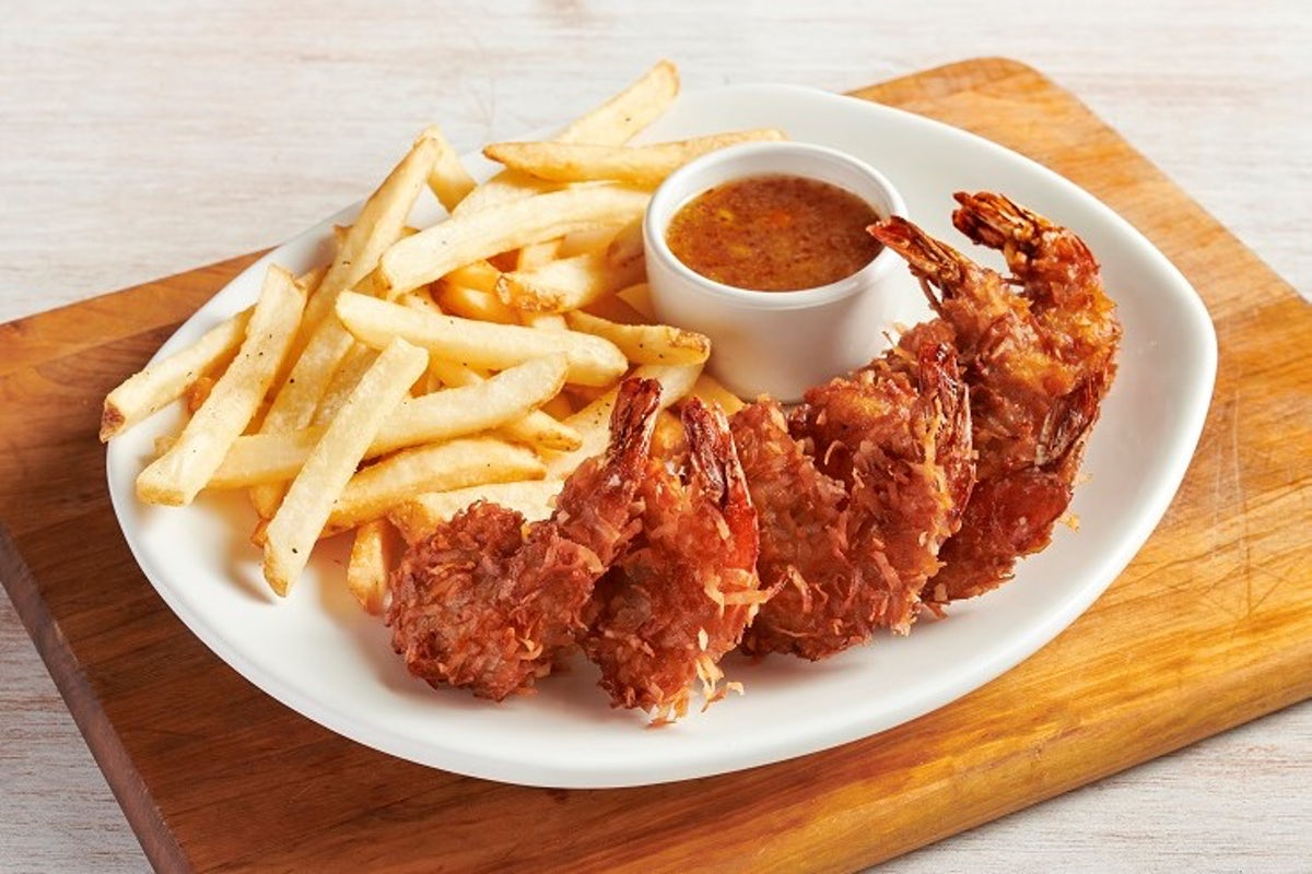 Order 6 Coconut Shrimp** food online from Outback Steakhouse store, Warner Robins on bringmethat.com