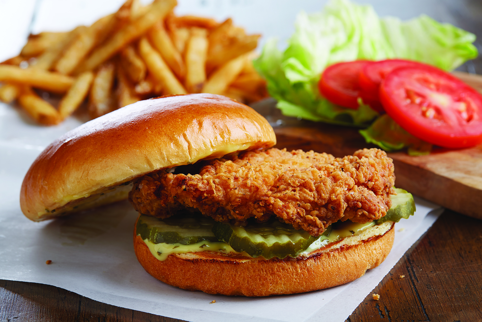 Order BJ's Classic Chicken Sandwich food online from BJs Restaurant & Brewhouse store, Greenwood on bringmethat.com