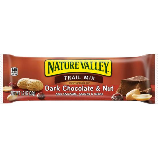 Order Nature Valley Trail Mix Bar Chewy Dark Chocolate & Nut food online from Deerings Market store, Traverse City on bringmethat.com