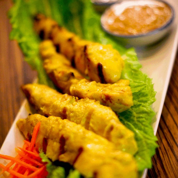Order Beef Satay food online from Little Thai Kitchen store, Greenwich on bringmethat.com