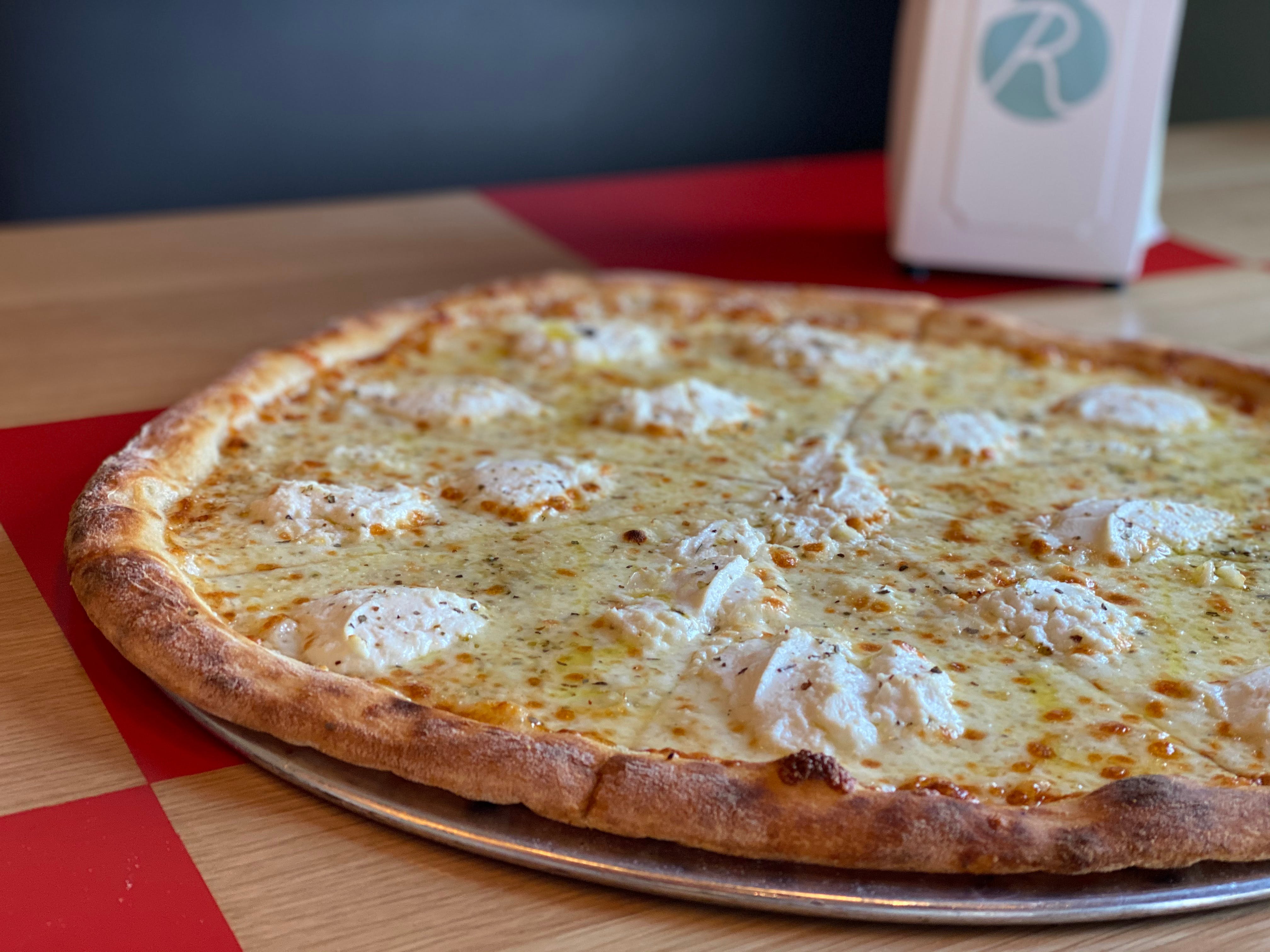 Order White Pie - 14'' (6 Slices) food online from Reel Pizza Pies store, Surprise on bringmethat.com