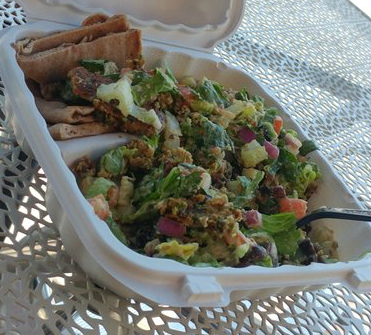 Order Falafel Salad  food online from Rodini Park store, North Hollywood on bringmethat.com