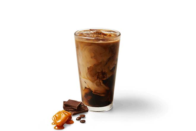 Order Caramel Mocha Iced Coffee with Milk food online from Krispy Kreme store, Lexington on bringmethat.com