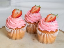 Order Strawberry Cupcakes food online from Popcupz store, Alhambra on bringmethat.com