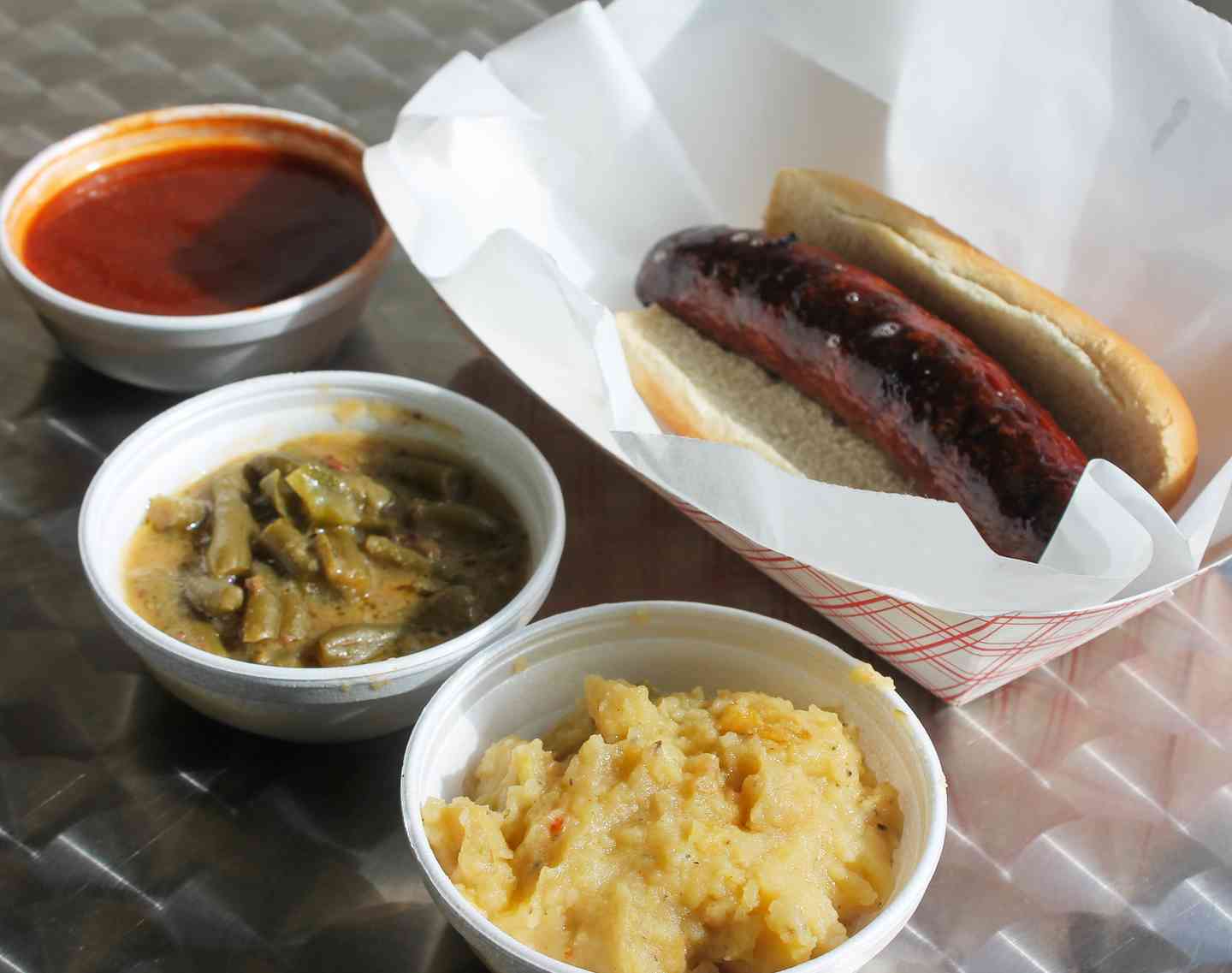 Order Polish Sausage food online from Kansas City Barbecue Pit store, Decatur on bringmethat.com