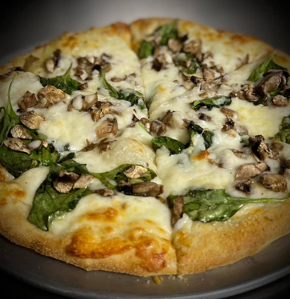 Order Resident Blonde "White" Pizza - Small 10" food online from Pizza Perfect On Main store, Hillsville on bringmethat.com