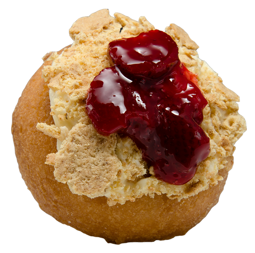 Order Strawberry Cheesecake Donut food online from Peace, Love & Little Donuts store, Fort Collins on bringmethat.com