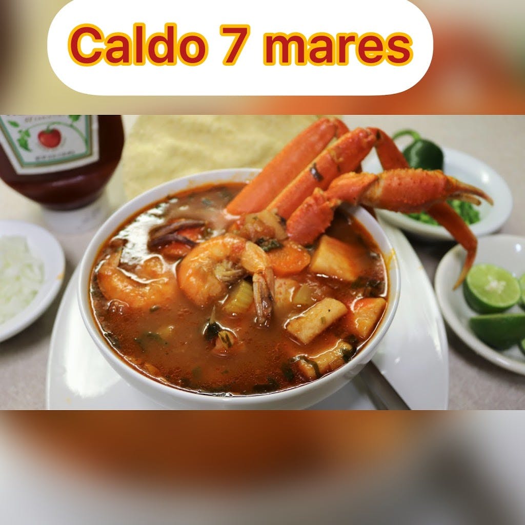 Order Caldo 7 Mares - Soup food online from Linda Vista Mexican Restaurant store, Roanoke on bringmethat.com