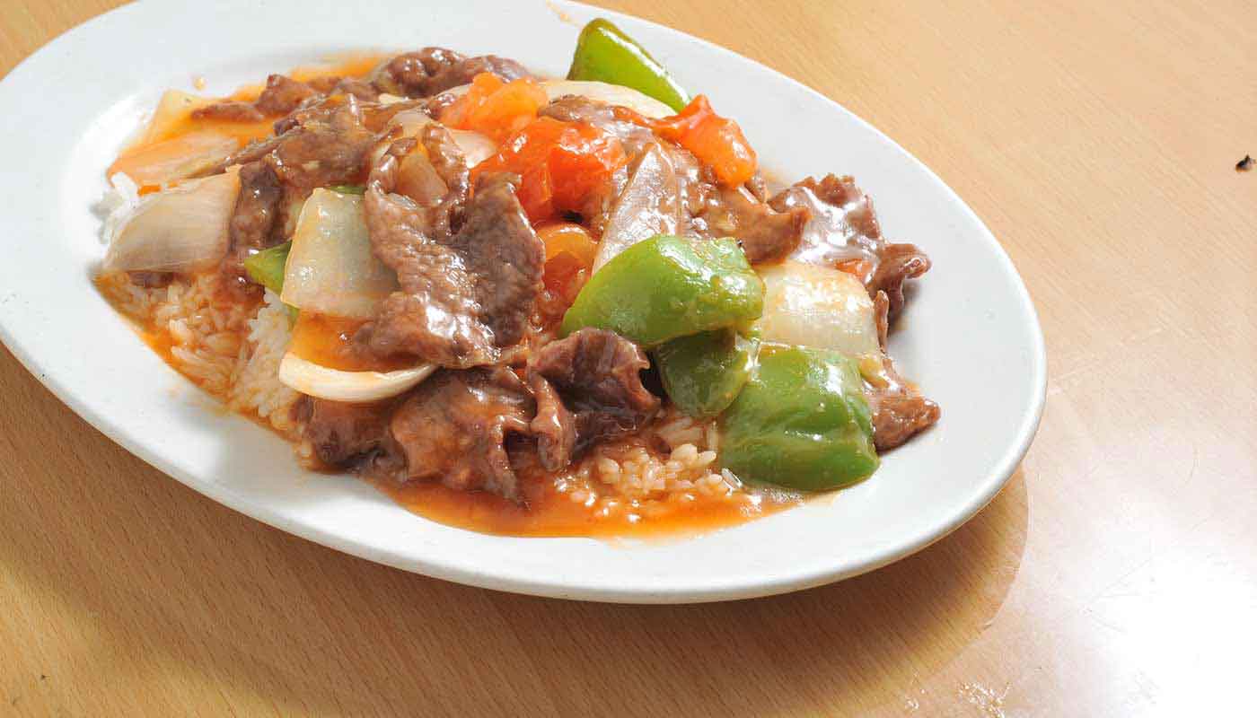 Order H19. Tomato and Beef with Rice (蕃茄牛肉燴飯) food online from Happy Harbor Cuisine store, Alhambra on bringmethat.com