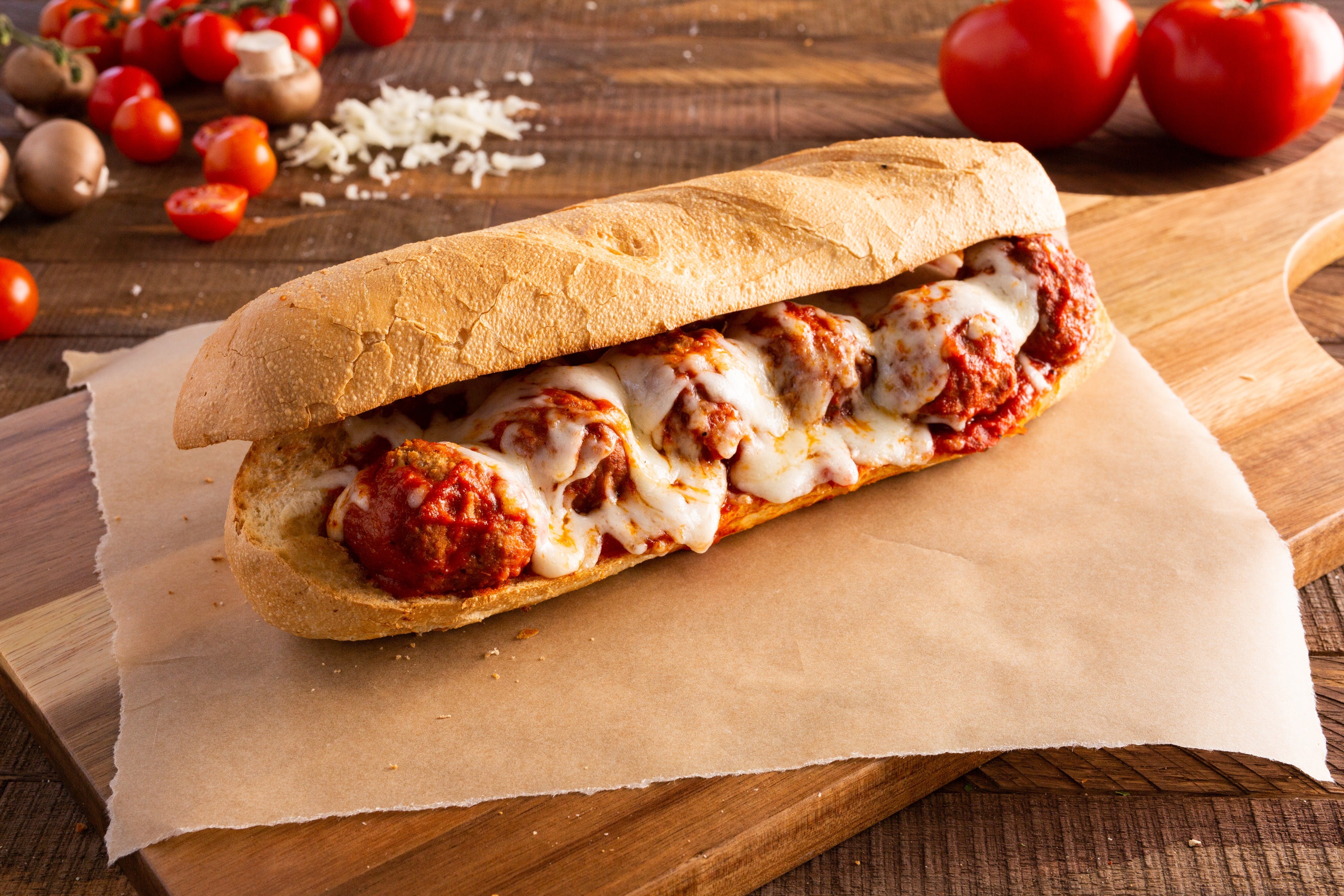 Order Meatball Sub - Sub food online from Ameci Pizza & Pasta store, Glendale on bringmethat.com