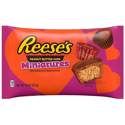 Order Reese's Miniatures, Cups Candy, Valentine's Day, Bag Milk Chocolate Peanut Butter - 7.8 oz food online from Walgreens store, Charlotte on bringmethat.com